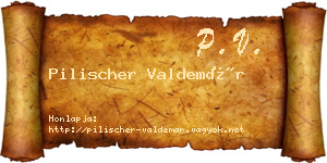 Pilischer Valdemár névjegykártya